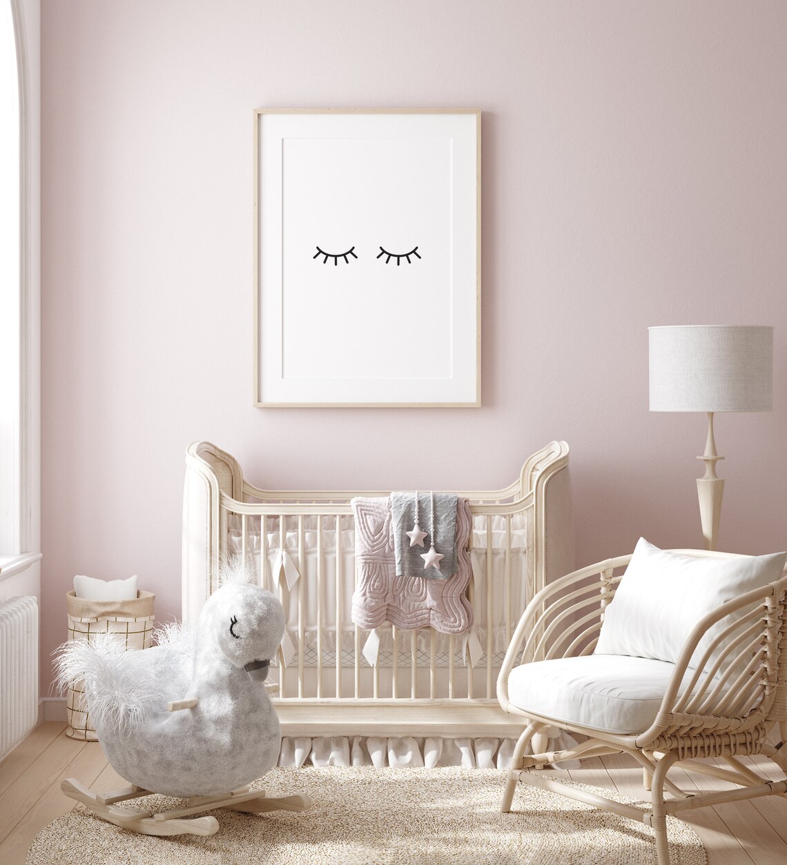 Sleepy Eyes Nursery Wall Decor, Girl Bedroom Art - Image 2