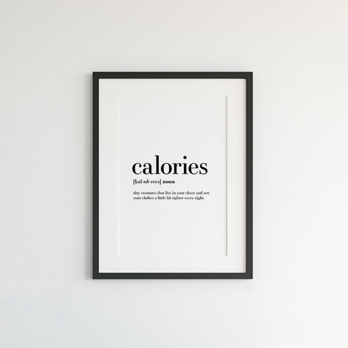 Funny Calories Definition Kitchen Wall Art Print - Image 2