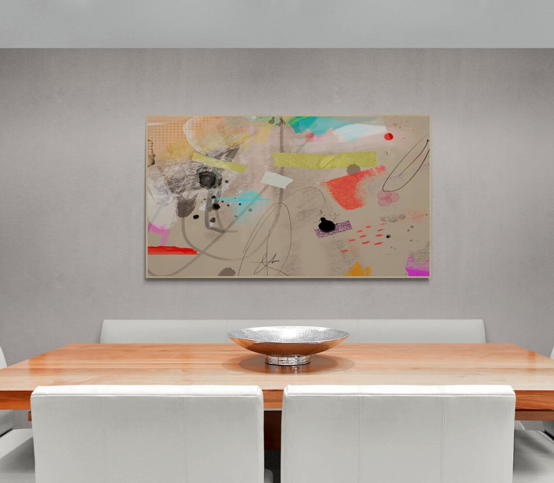 Beige and Orange Fruit Art Print for TV Decor - Image 5