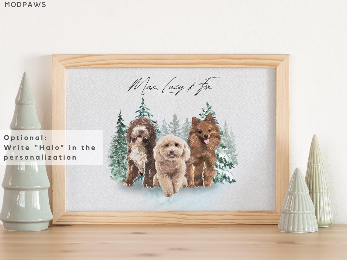 Custom Watercolor Pet Portraits, Memorial Dog Art