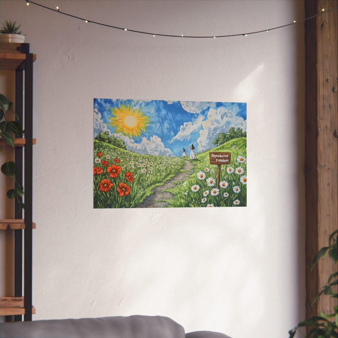 Reproductive Freedom Sunny Wildflower Meadow Walking Path Poster - Image 4