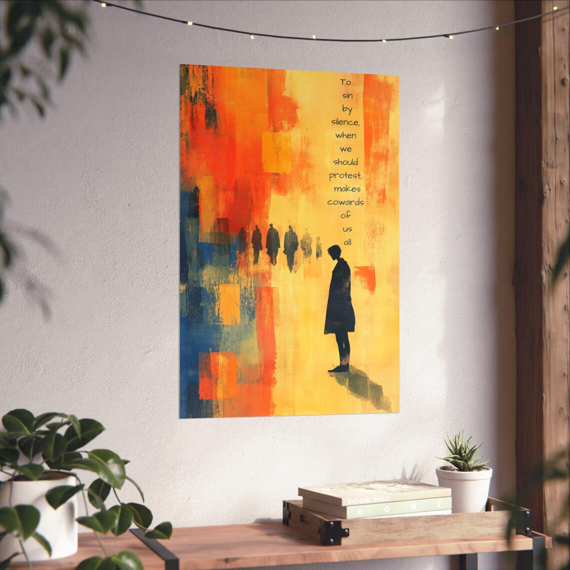 To Sin By Silence Protest Statement Art Print - Image 4