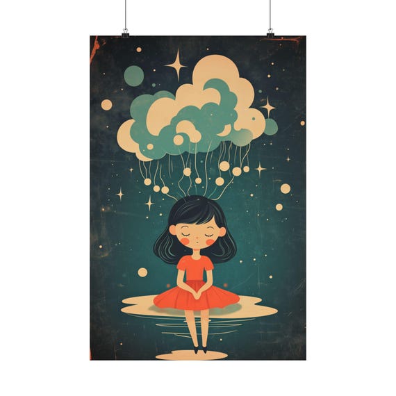 Stormy Mind Poster Wall Art Supporting Mental Health And The Hope And Beauty Of Neurodiversity