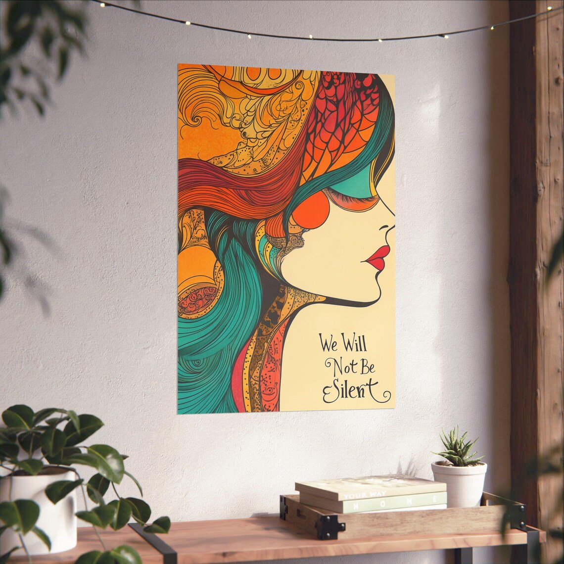 We Will Not Be Silent Protest Art Print, Bold Poster - Image 4