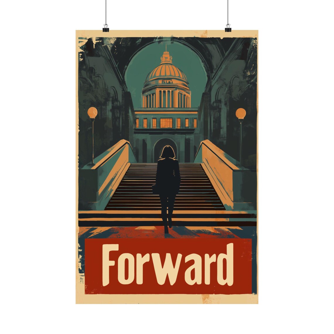 Forward Poster Art Print for Home Office Decor
