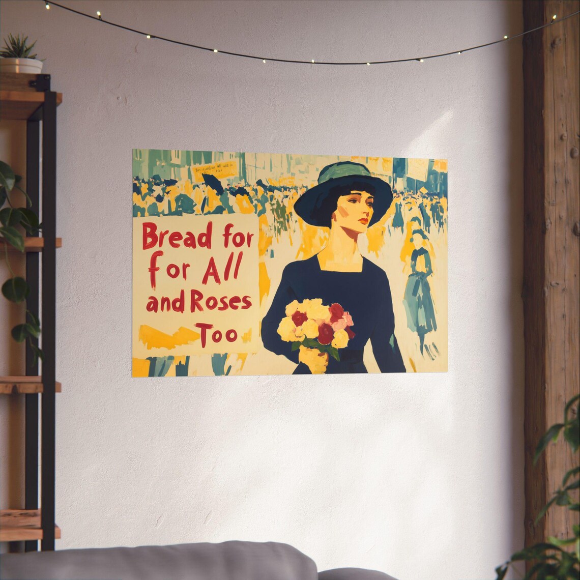 Bread And Roses Proster Art Print, Womens Suffrage - Image 3