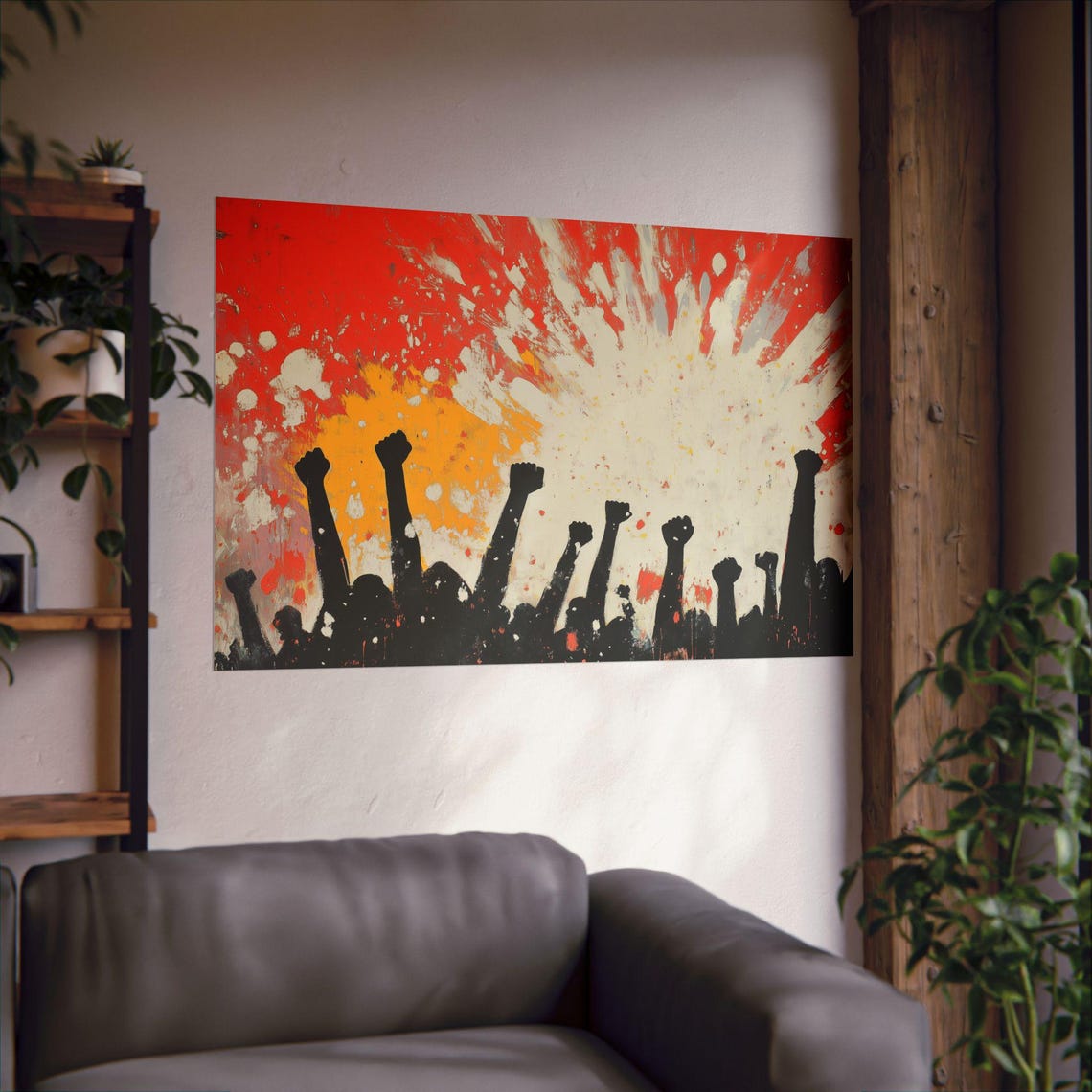 Powerful Protest Poster Wall Art Bold Impressionist Statement Art Support Freedom And Fight For Our Rights For Home Office Or Dorm Decore - Image 2