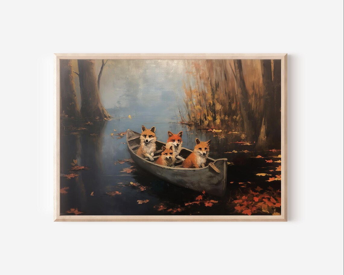 Vintage Fox Wall Art Print, Cottage Decor - Image 3