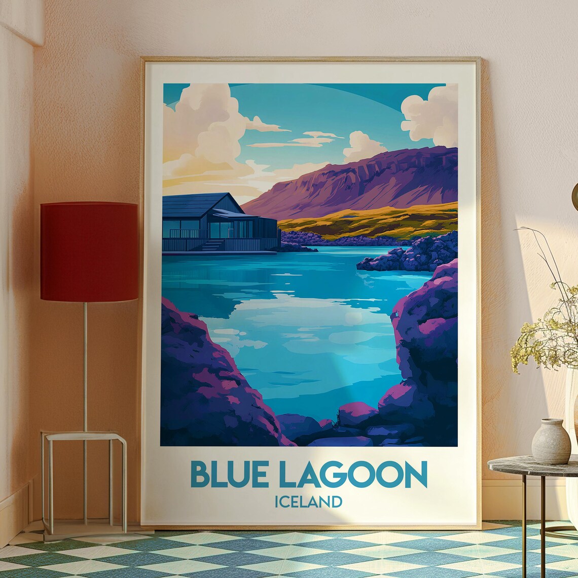 Blue Lagoon Iceland Steamy Geothermal Spa Blue Water Travel Poster - Image 2