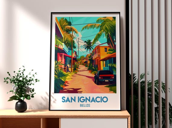 San Ignacio Print Belize Wall Art Coast Travel Central America