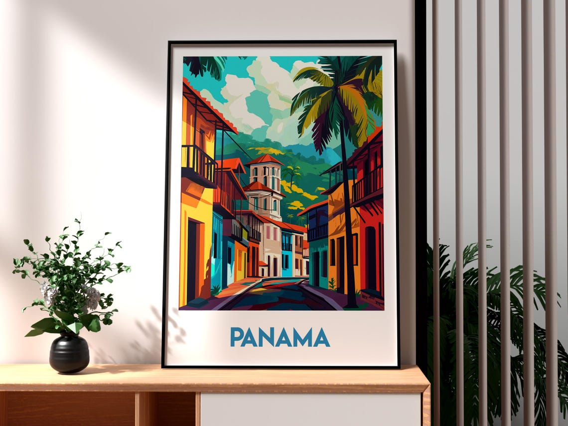 Panama Print Wall Art Beach Travel Bocas Del Toro Central America Poster