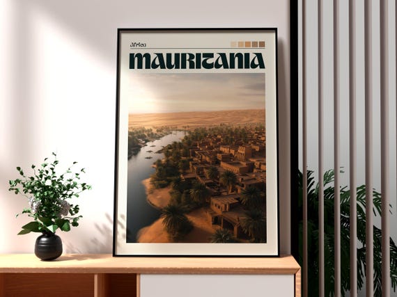 Mauritania Travel Print Wall Art Nouakchott Poster Africa City