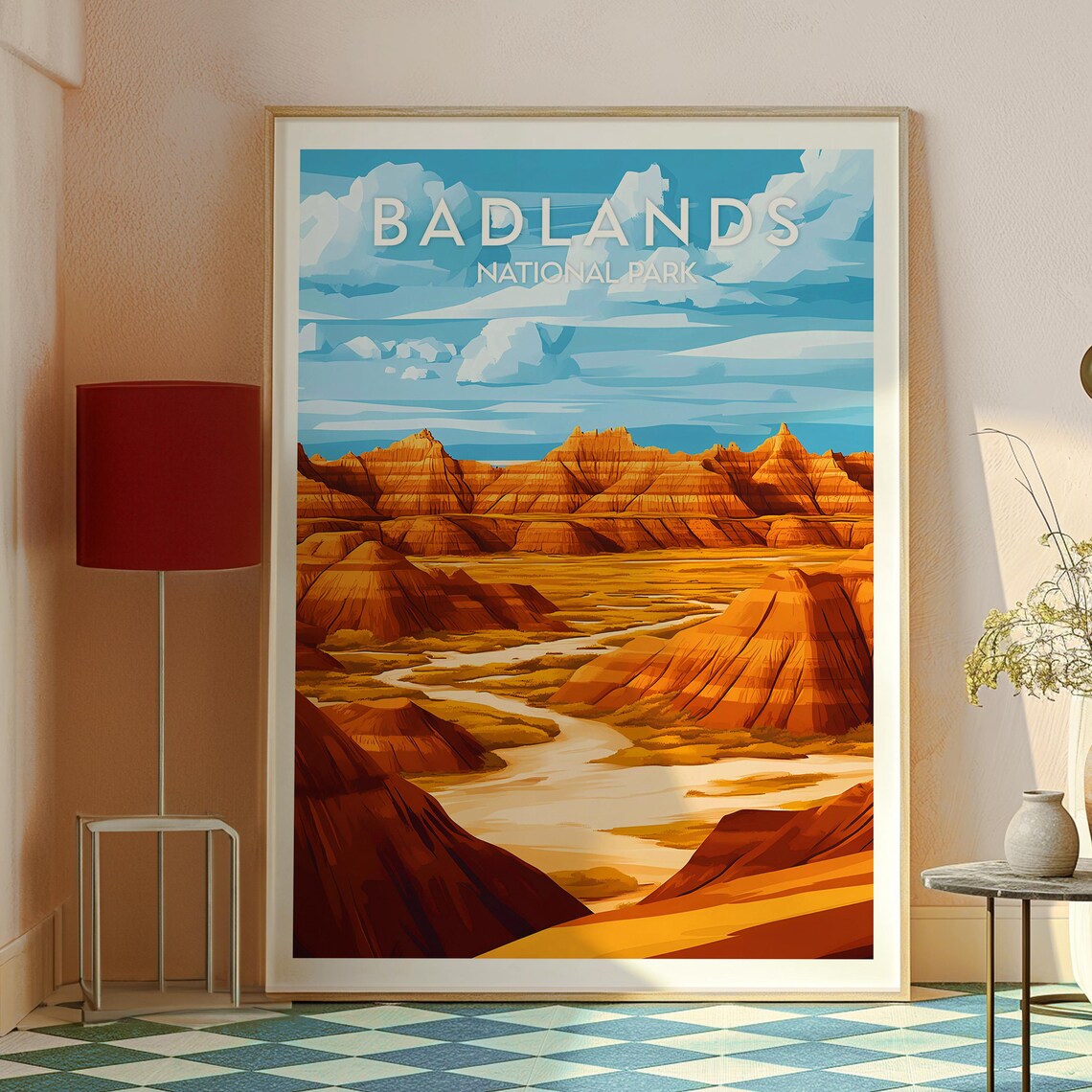 Badlands National Park Eroded Buttes Prairie South Dakota Travel Poster - Image 2