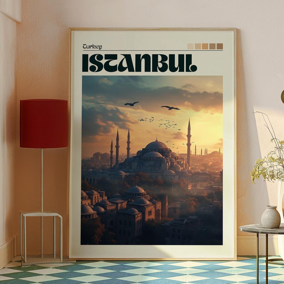 Istanbul Travel Poster, Turkish Hagia Sophia Print - Image 2