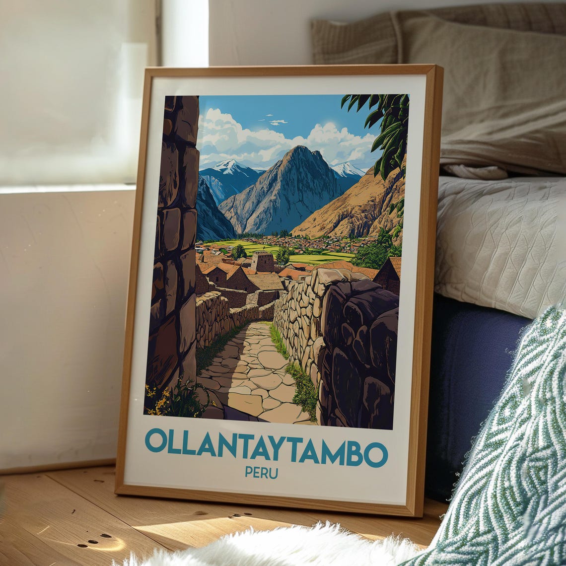 Ollantaytambo Travel Poster, Peru Fortress - Image 3