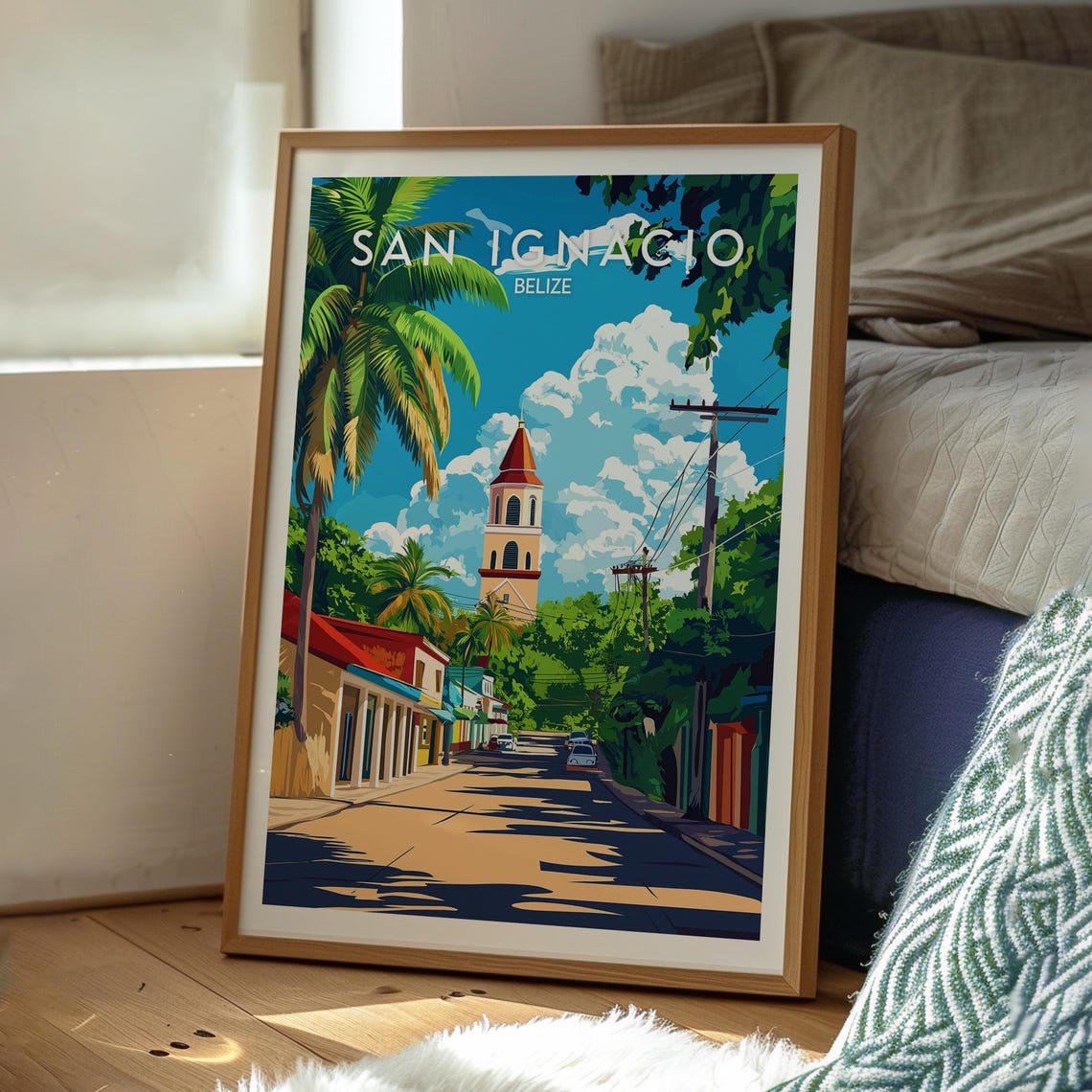 San Ignacio Print Belize Wall Art Coast Travel Central America - Image 3