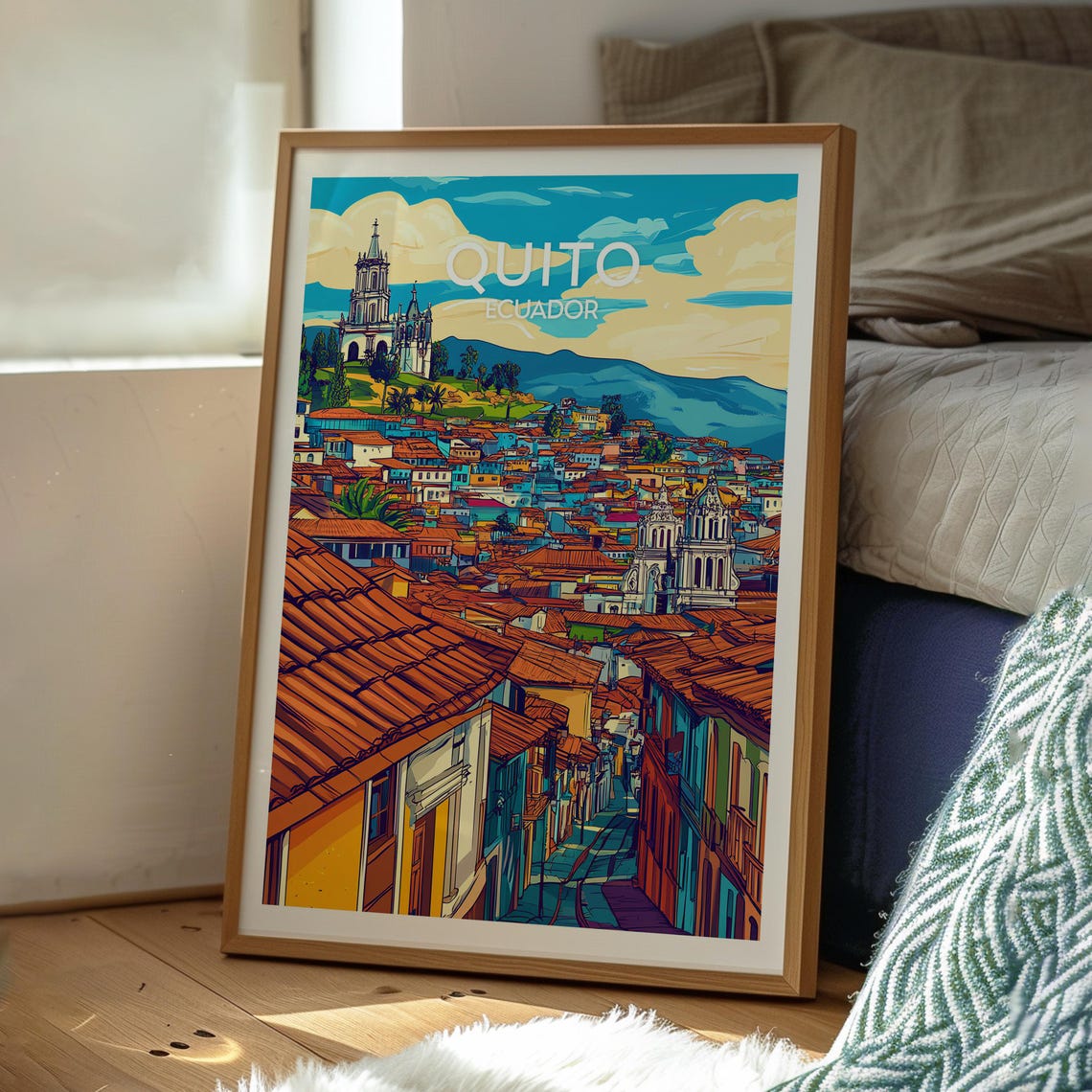 Quito Poster Ecuador Art Travel Print Wall Backpacking South America - Image 3