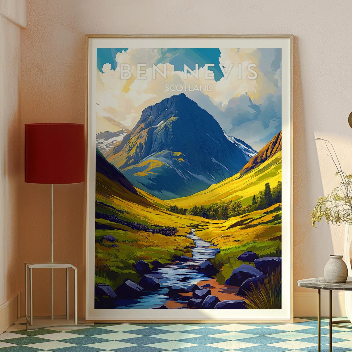 Ben Nevis Travel Poster, Scotland Mountain Wall Art - Image 2