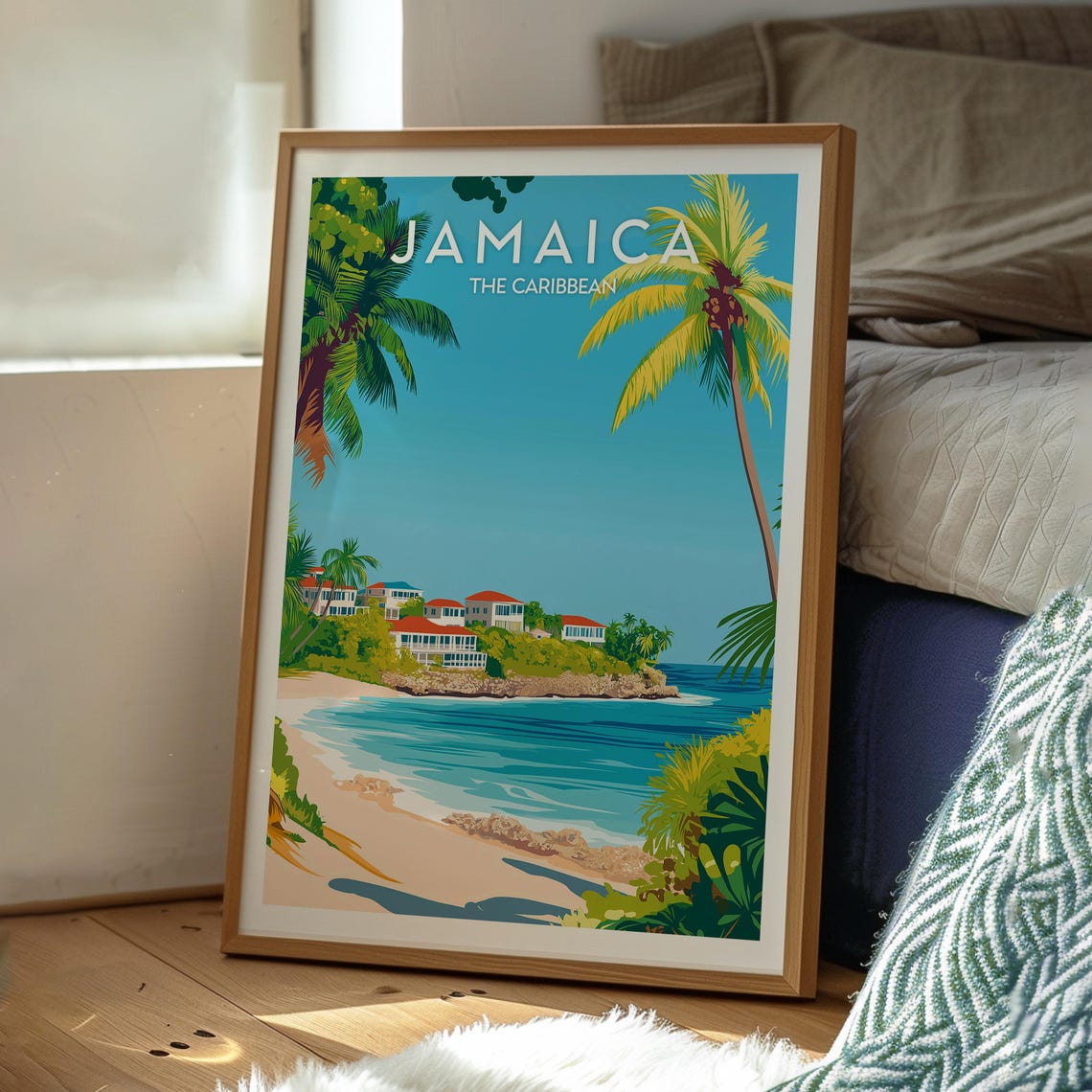 Jamaica The Caribbean Tropical Beach Palm Trees Island Resort Poster - Image 3