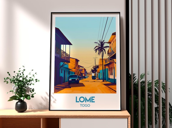 Lome Travel Poster, Togo African Wall Art