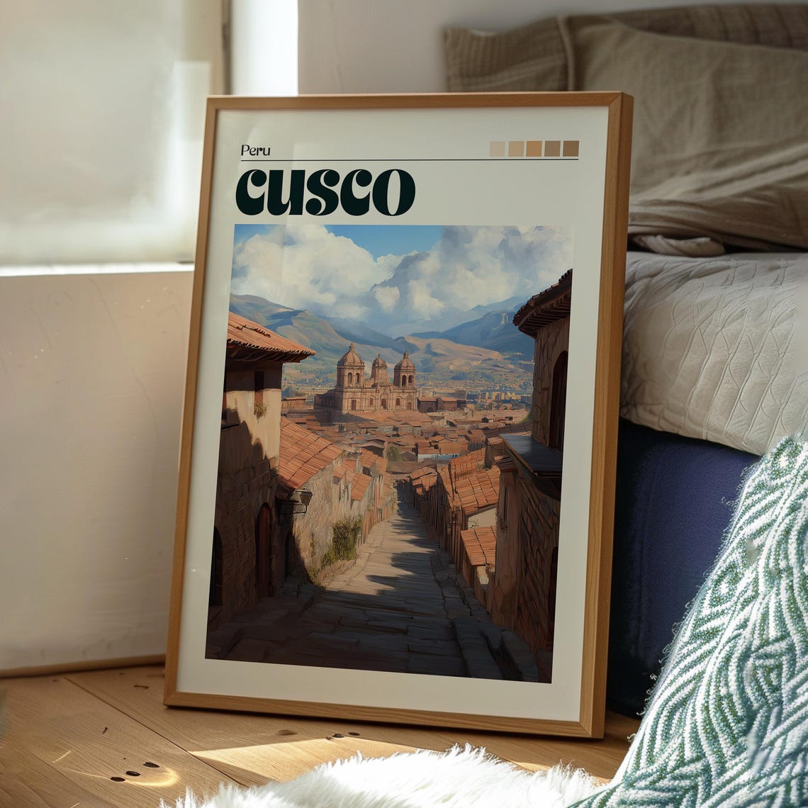 Cusco Poster Art Peru Travel Print Wall Backpacking South America - Image 3