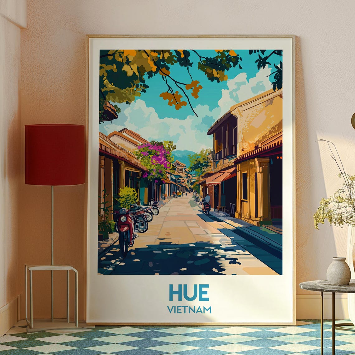 Hue Print Vietnam Wall Art Poster Travel Backpacking - Image 2