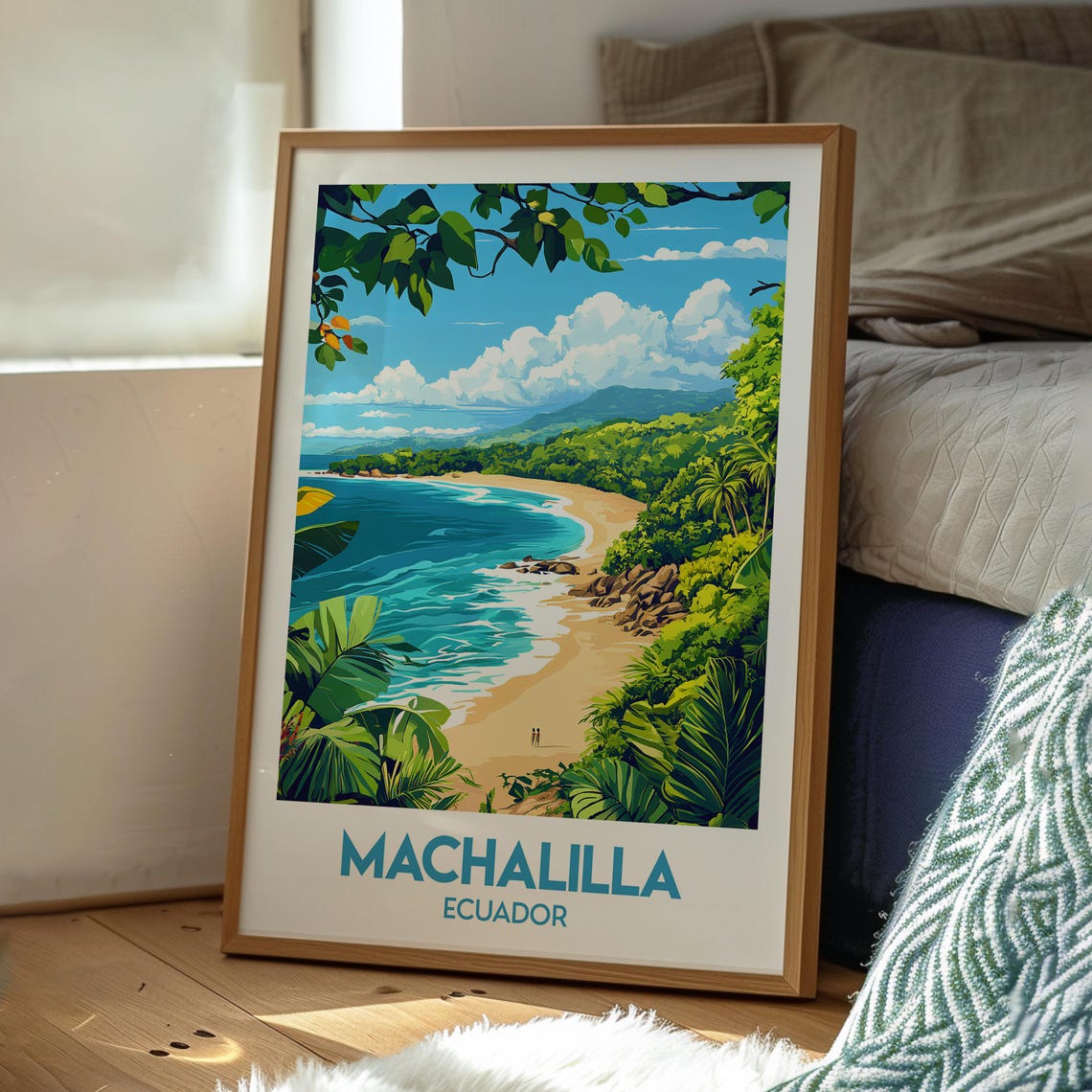 Machalilla Poster Ecuador Art Travel Print Wall Backpacking South America - Image 3