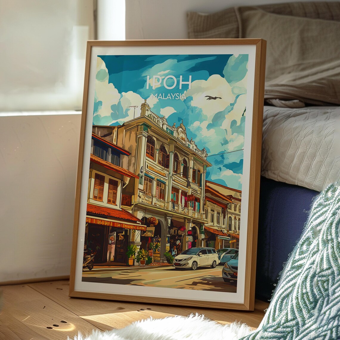 Ipoh Malaysia Colonial Shophouse Street Heritage Town Poster - Image 3