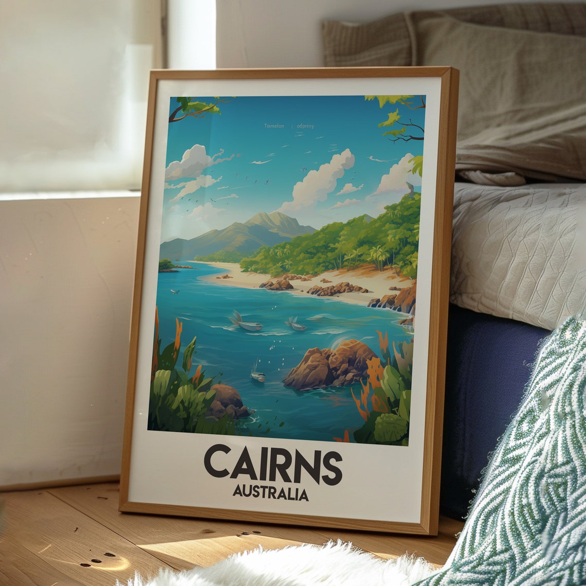 Cairns Travel Poster, Queensland Coast - Image 3