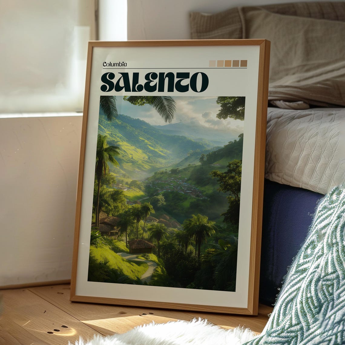 Salento Poster Colombia Coffee Travel Print Wall Art Backpacking South America - Image 3