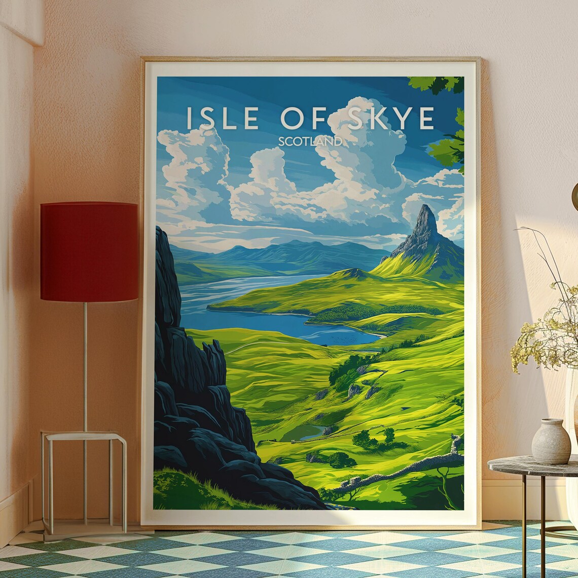 Isle of Skye Scotland Highland Dramatic Green Mountain Poster - Image 2
