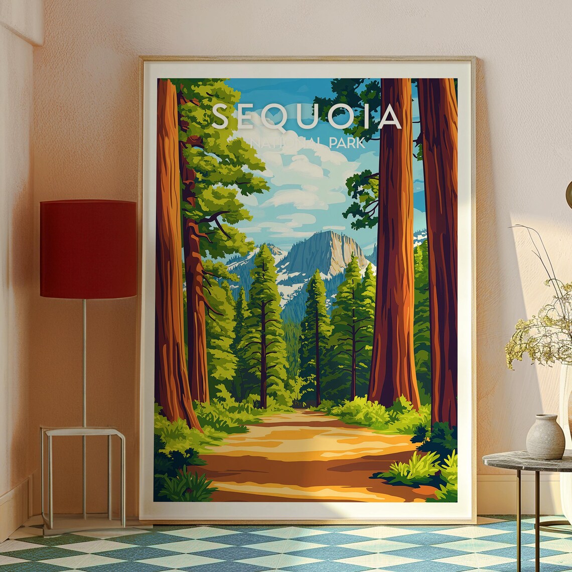 Sequoia National Park Giant Trees Vintage Travel Scene Poster - Image 2