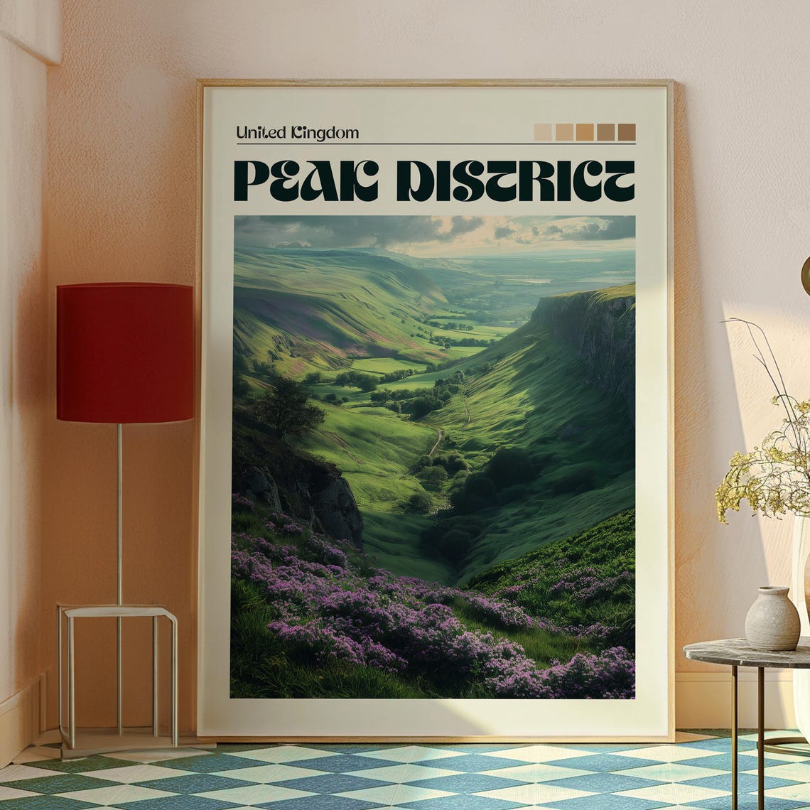 Peak District England Heather Valleys Green Dales Travel Poster - Image 2