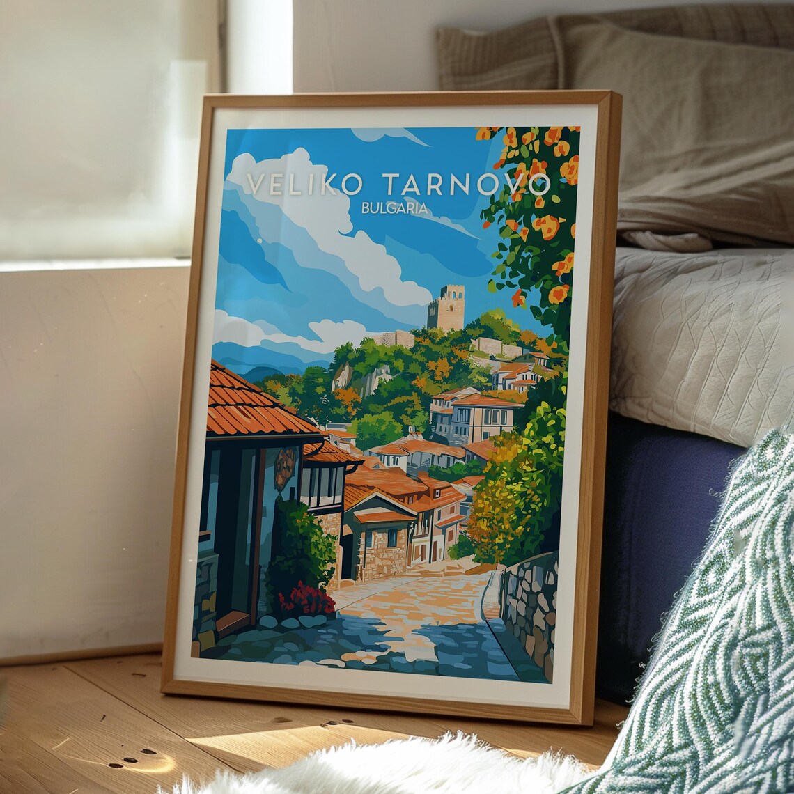 Veliko Tarnovo Bulgaria Hilltop Fortress Old Town Stone Street Poster - Image 3