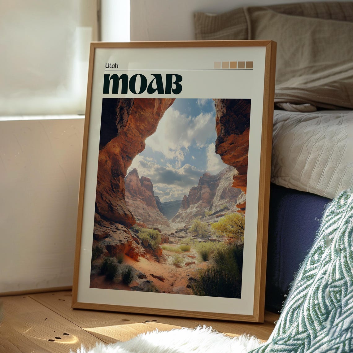 Moab Utah Scenic Red Rock Canyon Arch Desert Landscape Poster - Image 3