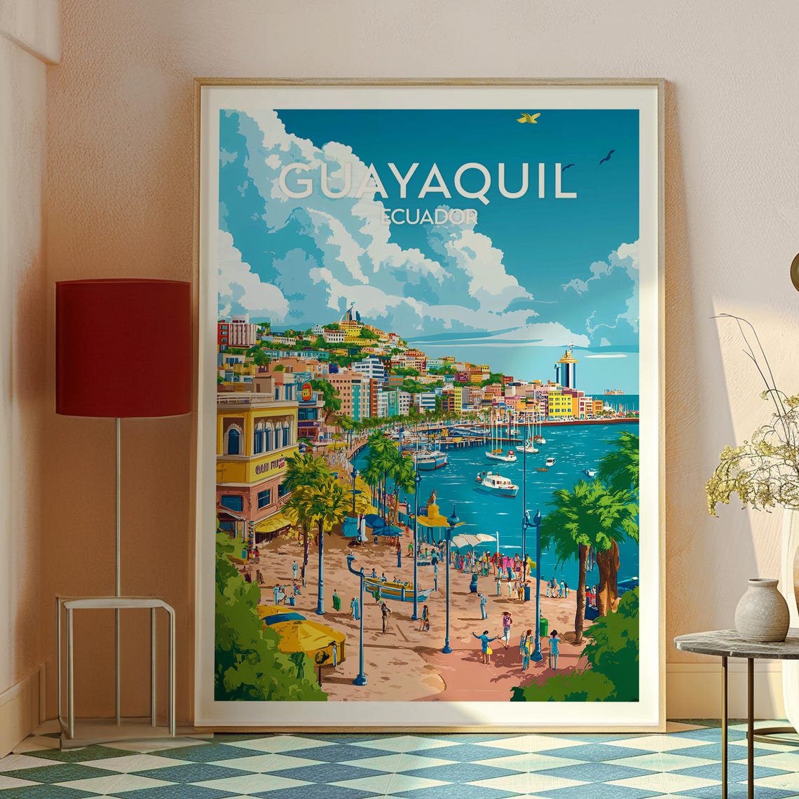 Guayaquil Poster Ecuador Art Travel Print Wall Backpacking South America - Image 2