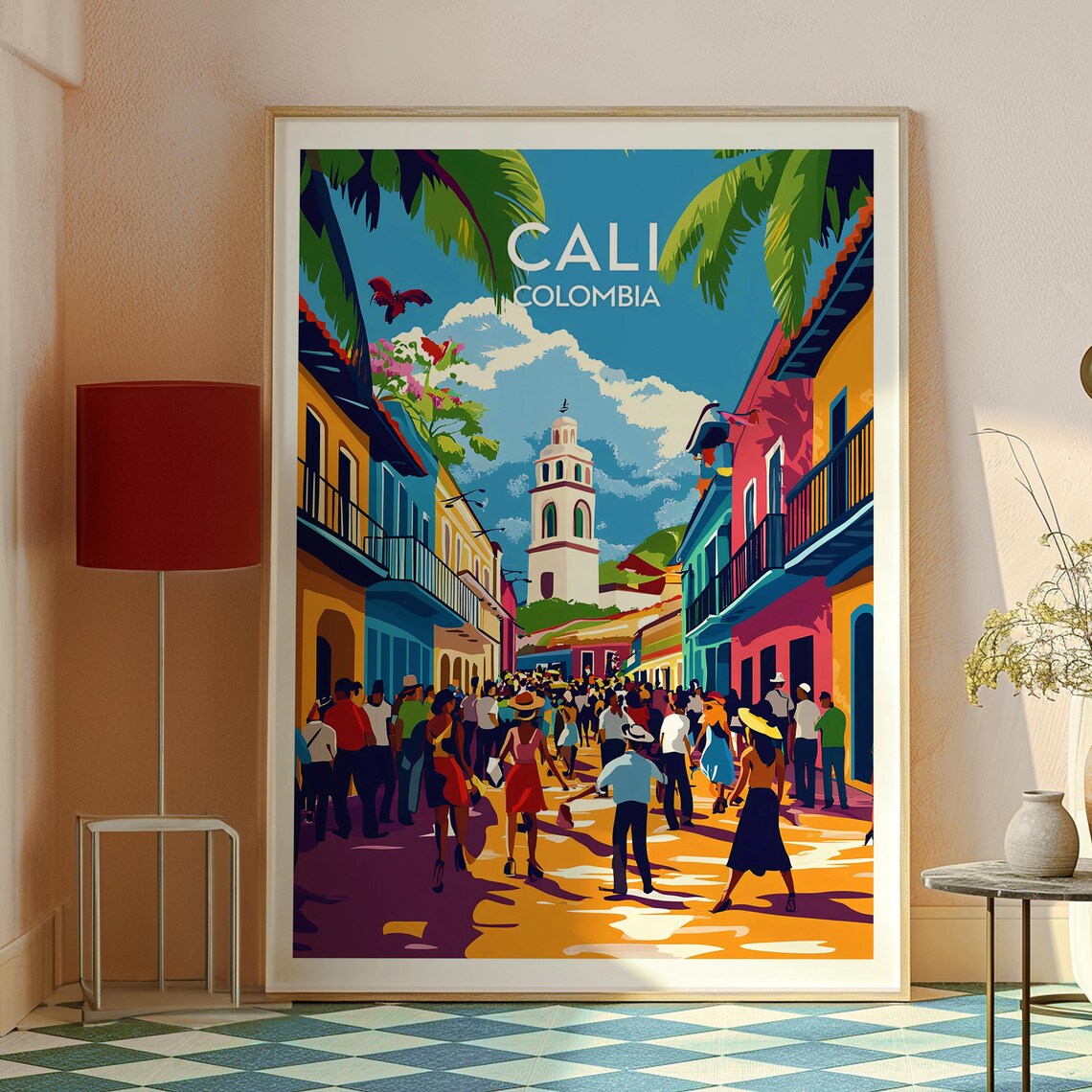 Santiago De Cali Travel Poster, Colombia Art Print - Image 2