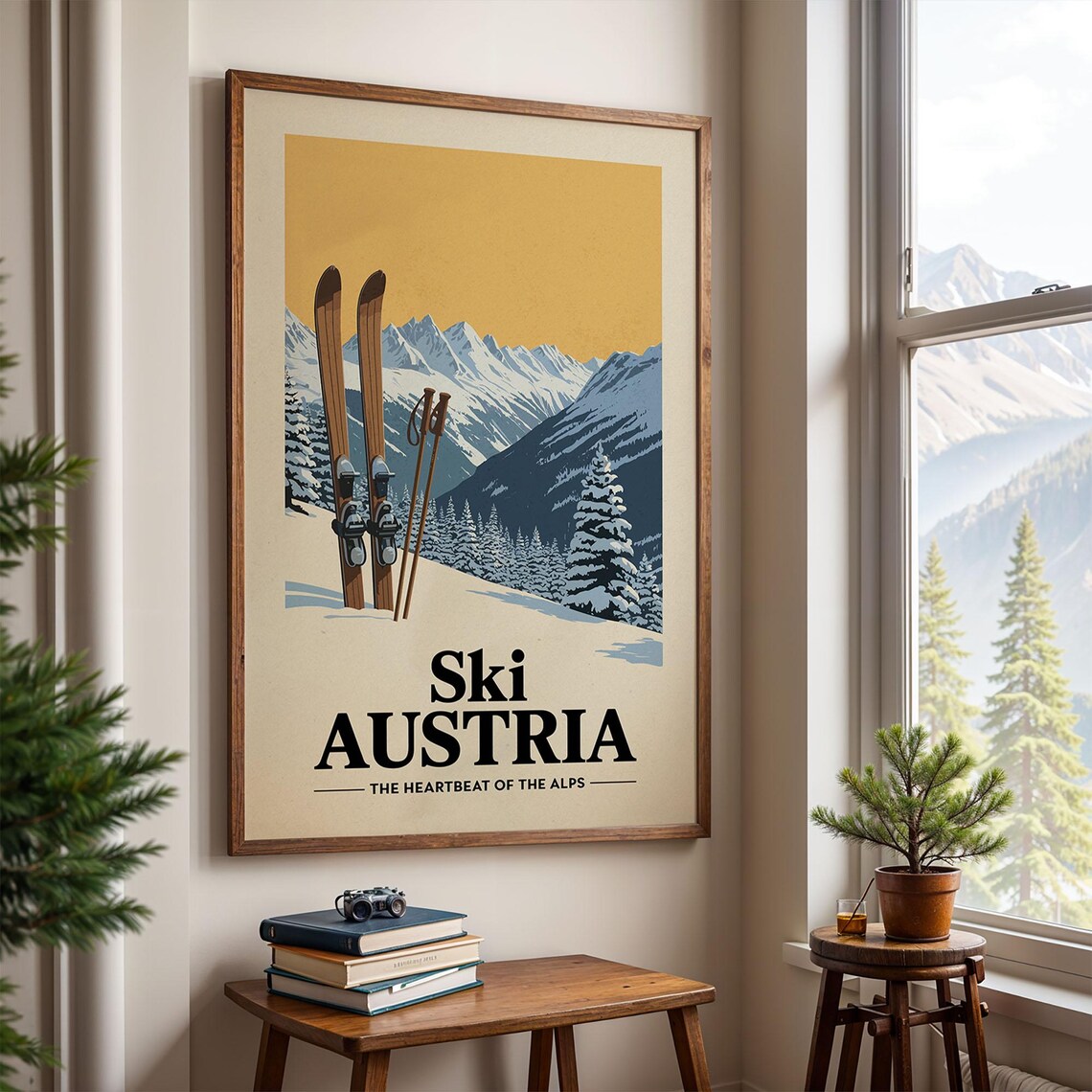 Austria Ski Poster, Vintage Gift For Men