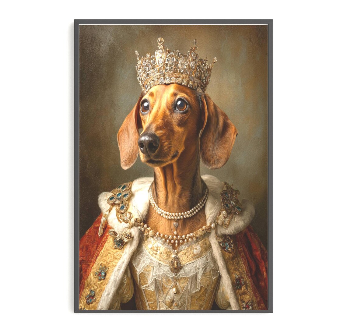 Dachshund Dog Portrait, Pet Lover Gift Art Print