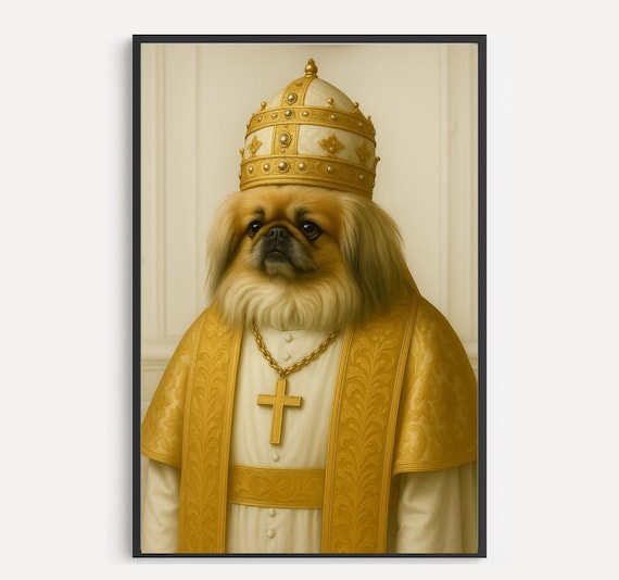 Dog Print Wall Art Pekinese Home Dcor Original Portrait Funny Design Lover Gift Pet