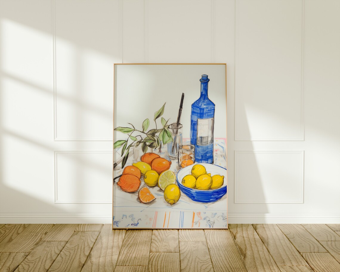 Greek Summer Morning, Mediterranean Kitchen Art Print - Image 4
