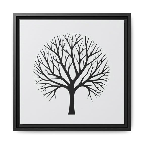 Framed Tree Wall Art Unique Home Decor Nature Inspired Art Print Minimalist Design Perfect For Living Room Gift For Nature Lovers