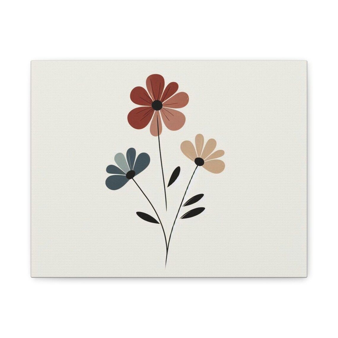 Floral Boho Decor, Minimalist Flower Art Print - Image 2
