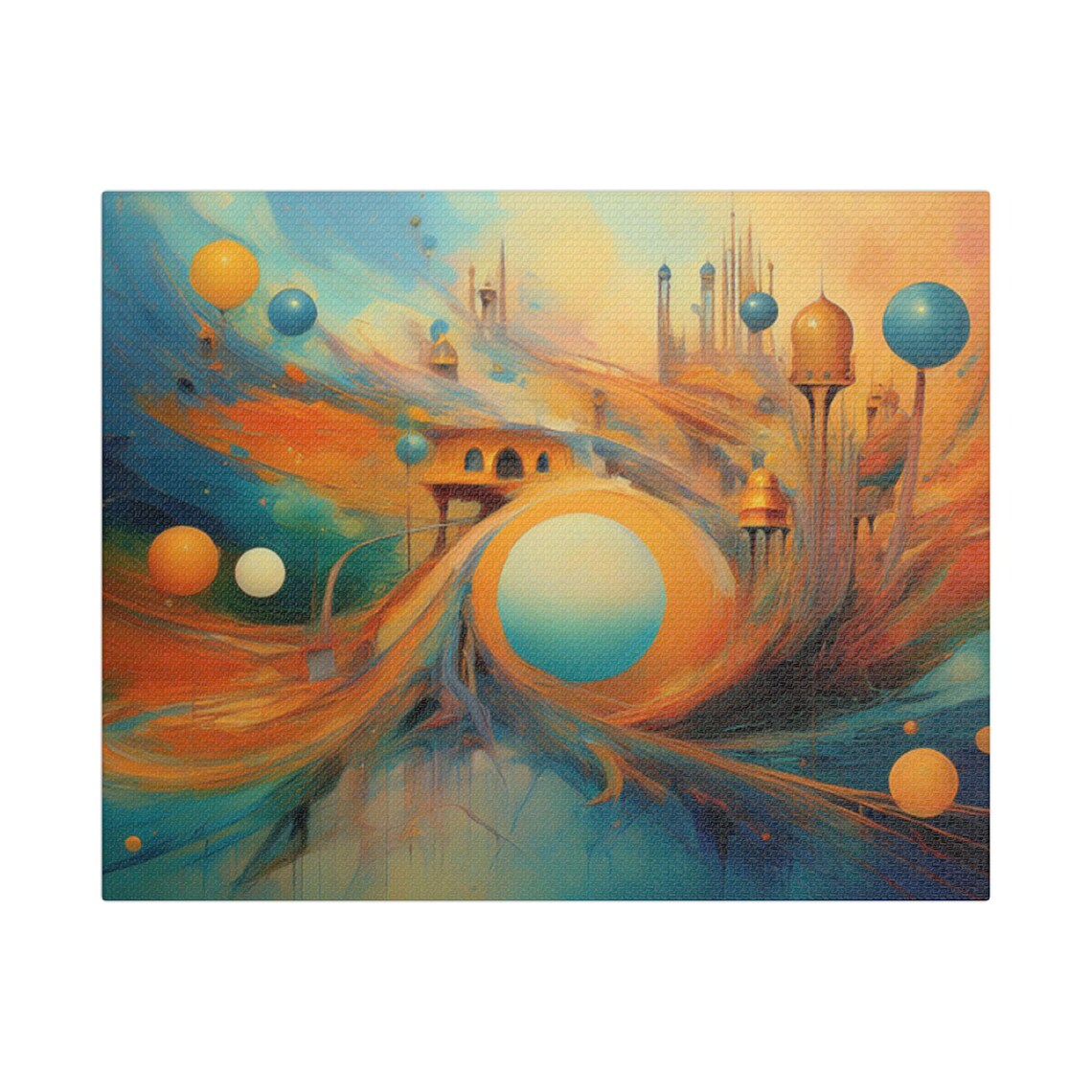 Abstract Satin Modern Home Decor, Vibrant Artwork - Image 3