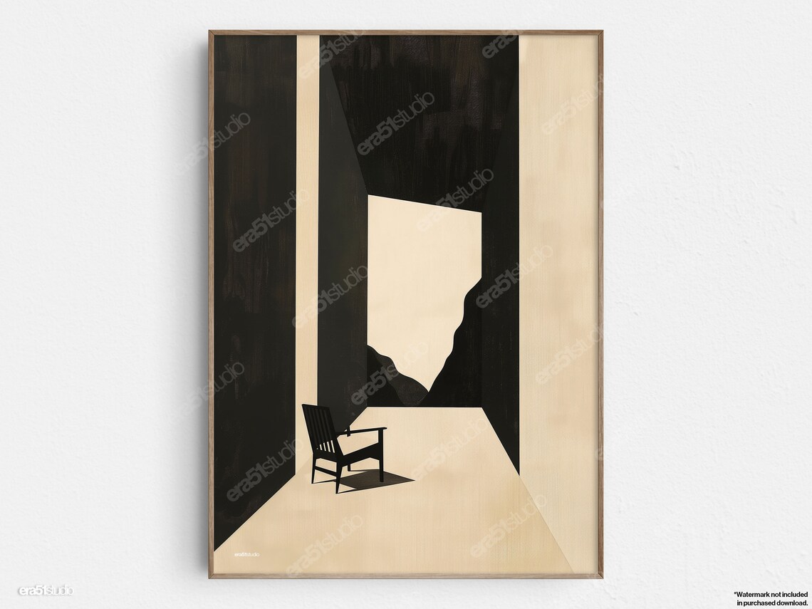 Solitude In The Mountains Mid-Century Modern Art Print