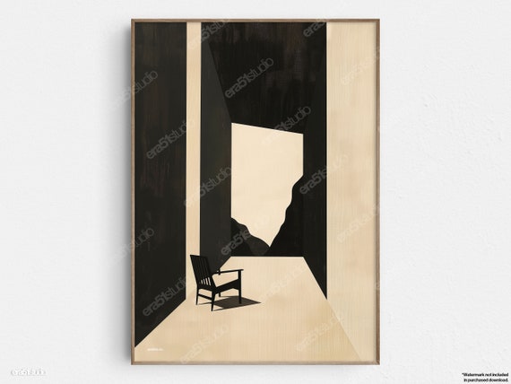 Solitude In The Mountains Mid-Century Modern Art Print