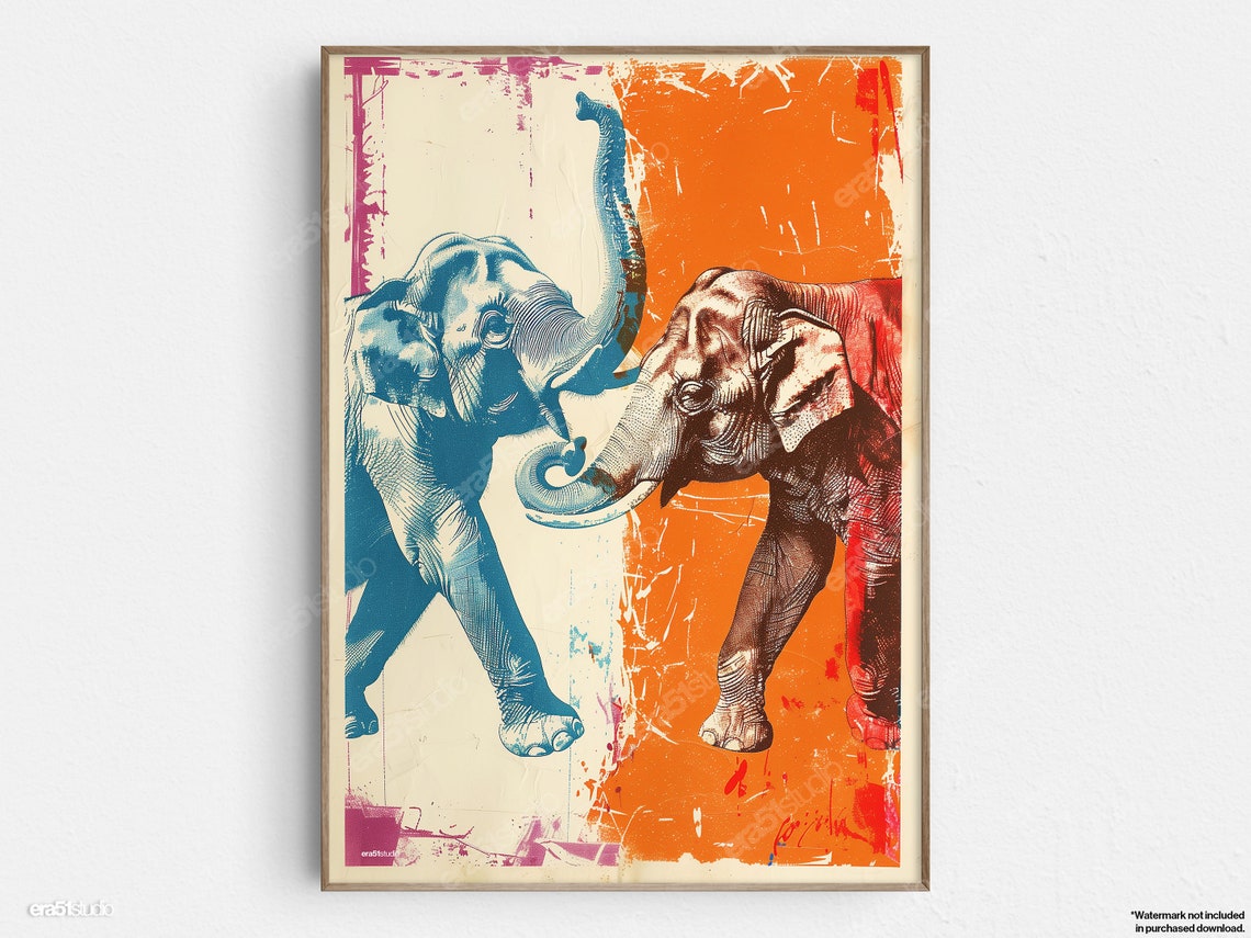 Dual Tones Of Nature Original Midcentury Modern Minimalist Wall Art