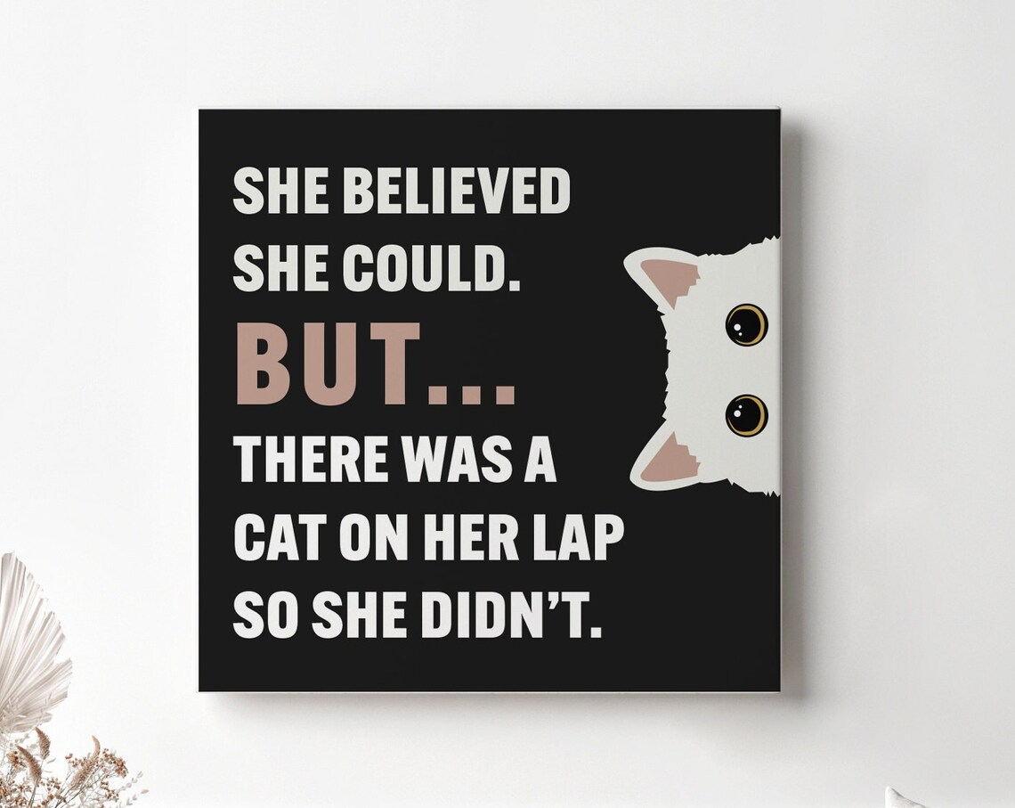Inspirational Cat Quote, Pet Lover Wall Art Print - Image 3