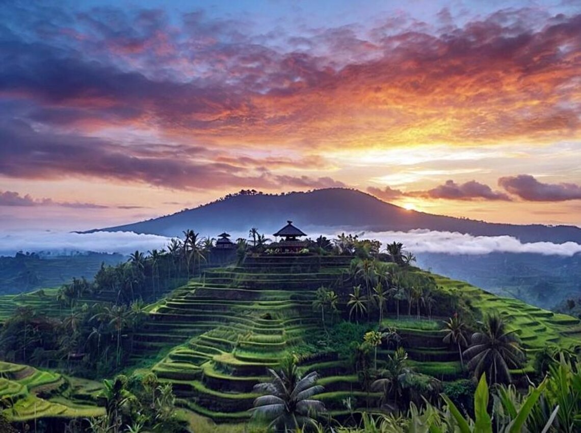 Bali Landscape, Scenic Rice Terraces View - Image 3
