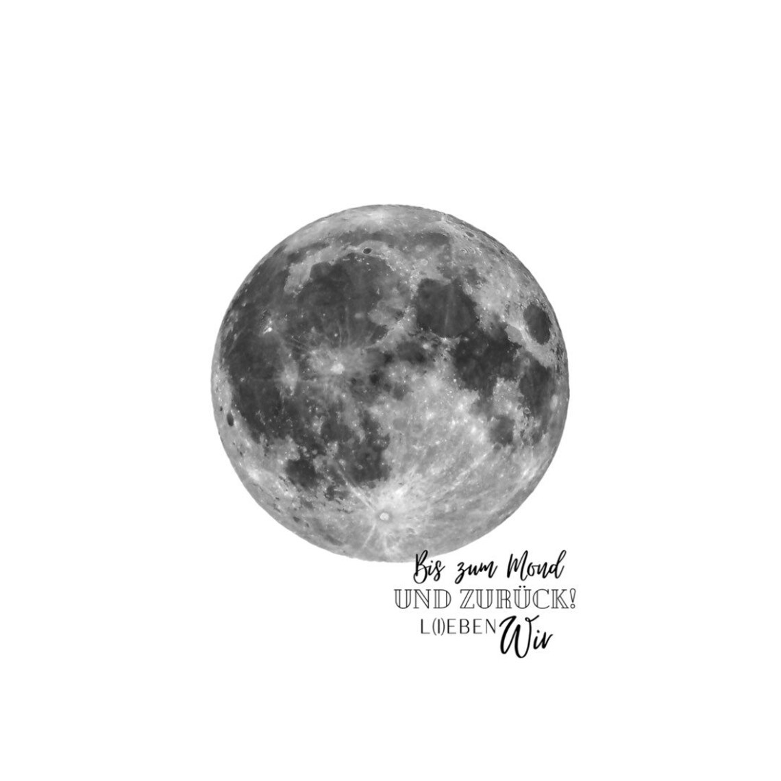 To the Moon and Back Full Moon Photography Love Quote Poster - Image 4